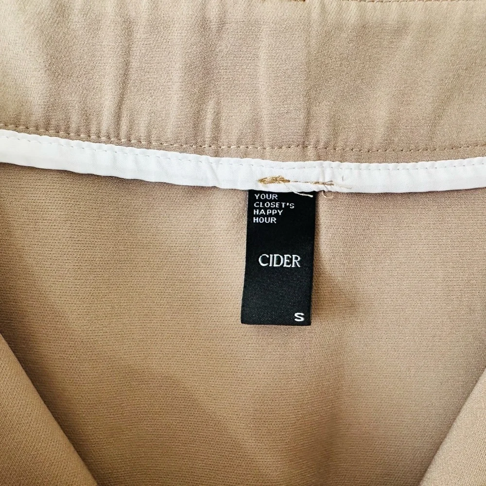 Cider Beige Midi Skirt cargo with Pocket and Drawstring - Picture 7 of 11